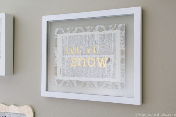 Let It Snow DIY gold foil print + tutorial
