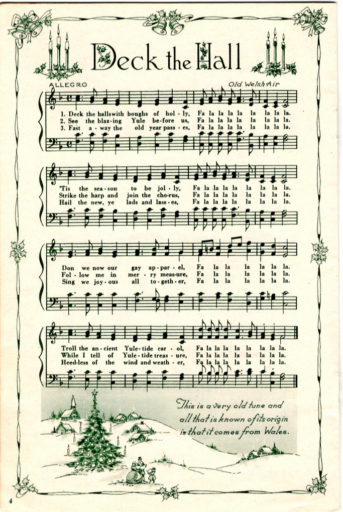 Vintage Christmas Sheet Music to Print | Remodelaholic