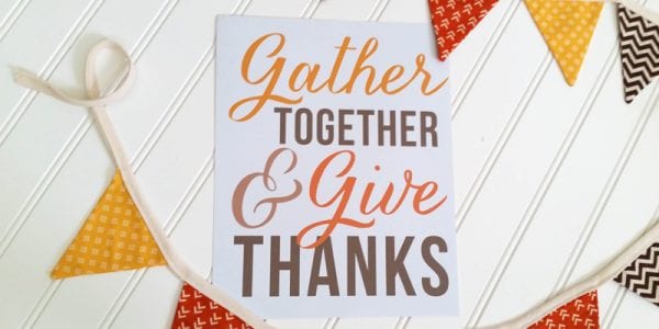 Gather Together and Give Thanks Art Print @Remodelaholic