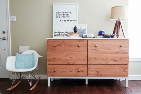 ikea tarva dresser hack 6-drawer paint stain combo