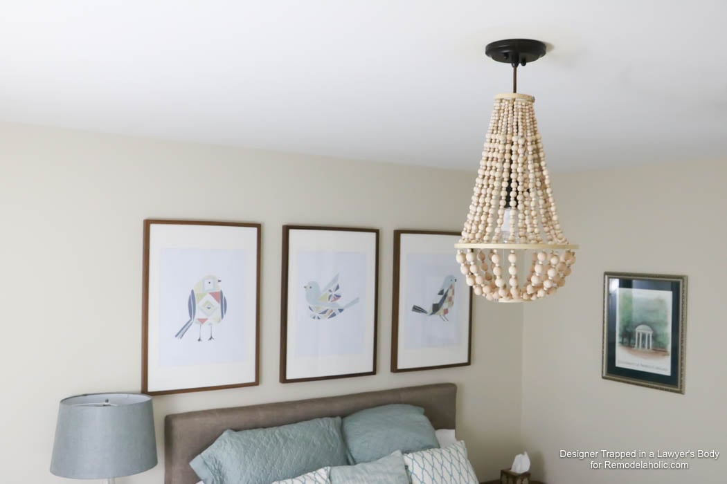 Remodelaholic | How to Make a Wood Bead Chandelier