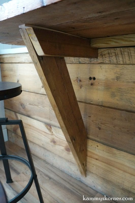 14 Supports for built-in table in sunroom dining room renovation, by Kammy's Korner featured on @Remodelaholic.com