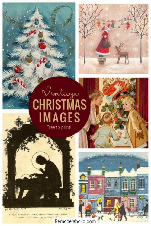 Vintage Christmas Images, Free to Print | Remodelaholic