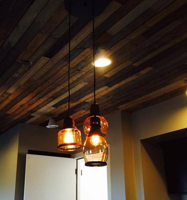 diy rustic v-groove paneling ceiling, tutorial by Michelle on @Remodelaholic