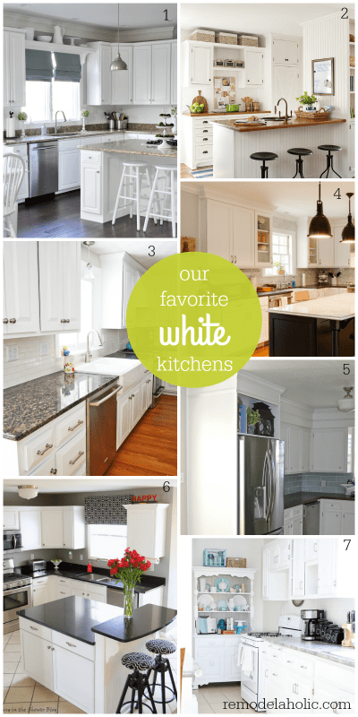 favorite white kitchens @Remodelaholic