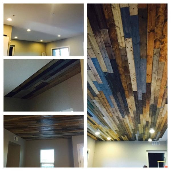 how to use v-groove paneling to make a beautiful rustic ceiling, by Michelle on @Remodelaholic