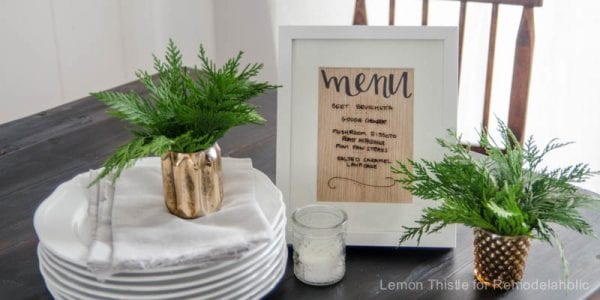 DIY Wood Veneer whiteboard Menu Planner