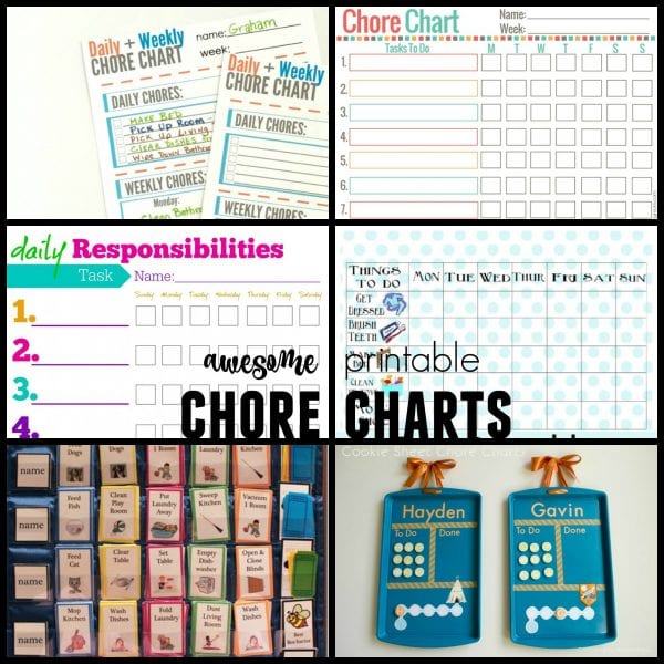 Best printable chore charts for kids and families @Remodelaholic