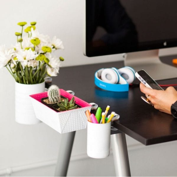 DIY clip-on desk organizers via Brit + Co
