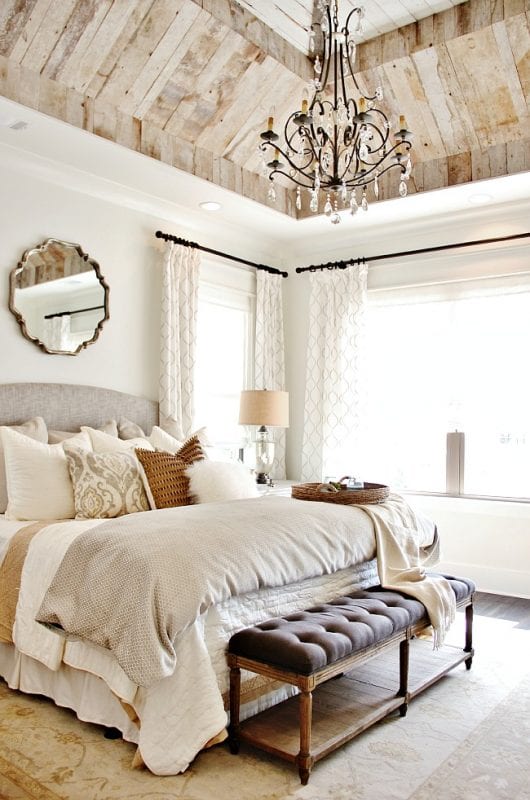 Gorgeous rustic neutral home and bedroom Thistlewood Farm
