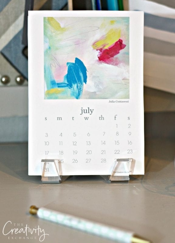 calendar 2016 with beautiful art on each month, The Creativity Exchange