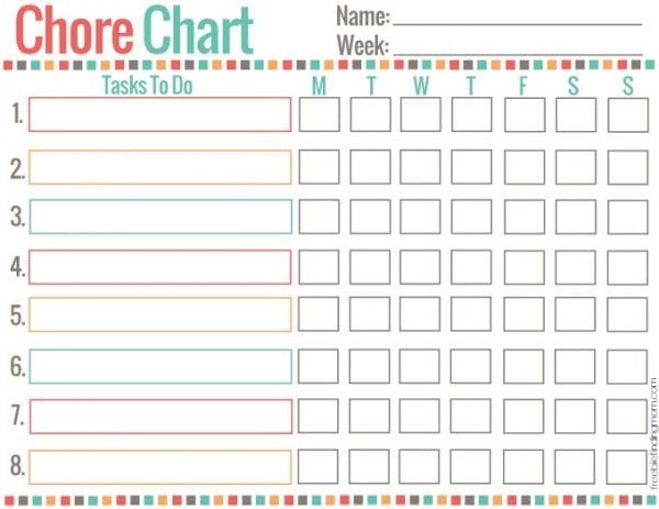 chore chart weekly printable, Freebie Finding Mom