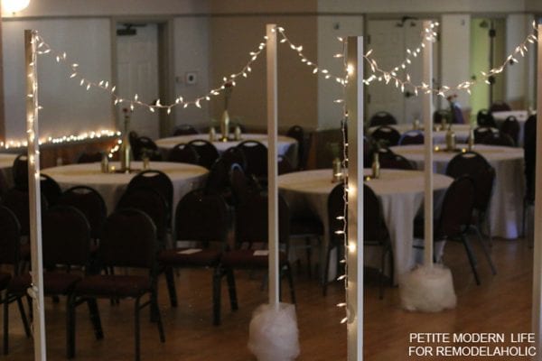 The perfect easy light stands for your next garden party, indoor wedding, or shower!