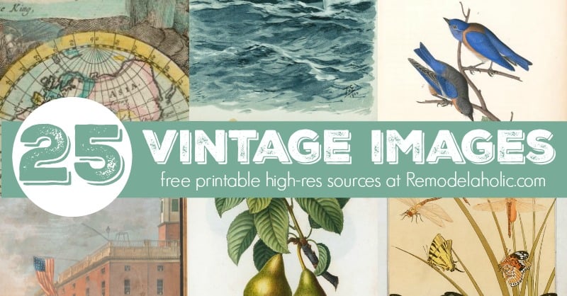 Remodelaholic 25+ Free Printable Vintage Images