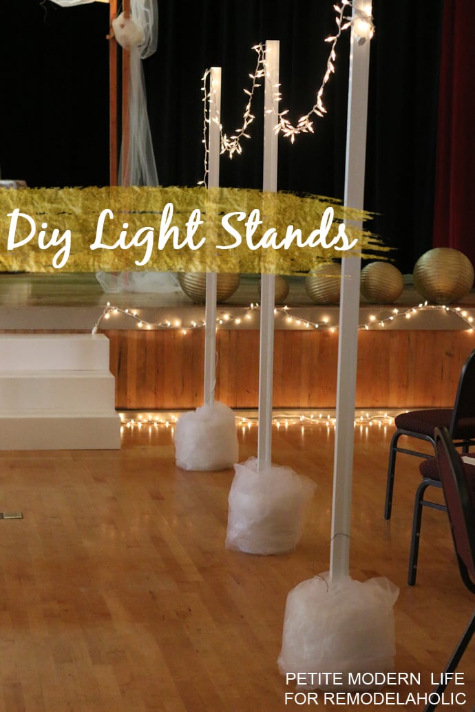 Remodelaholic | Easy DIY Light Stands for String Lights