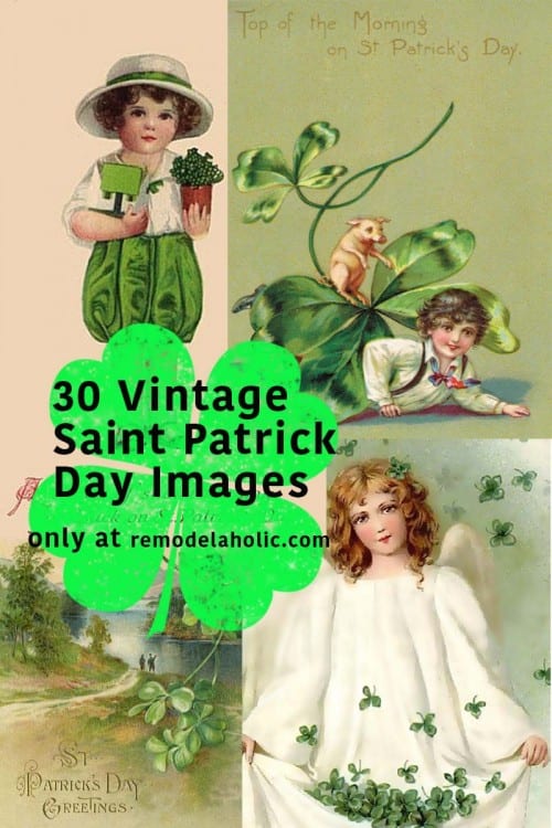30 Free Vintage Printable images for St. Patrick's Day Decorations | Remodelaholic