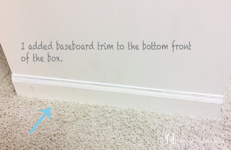 Add Trim to an IKEA Wall unit for a finished look.