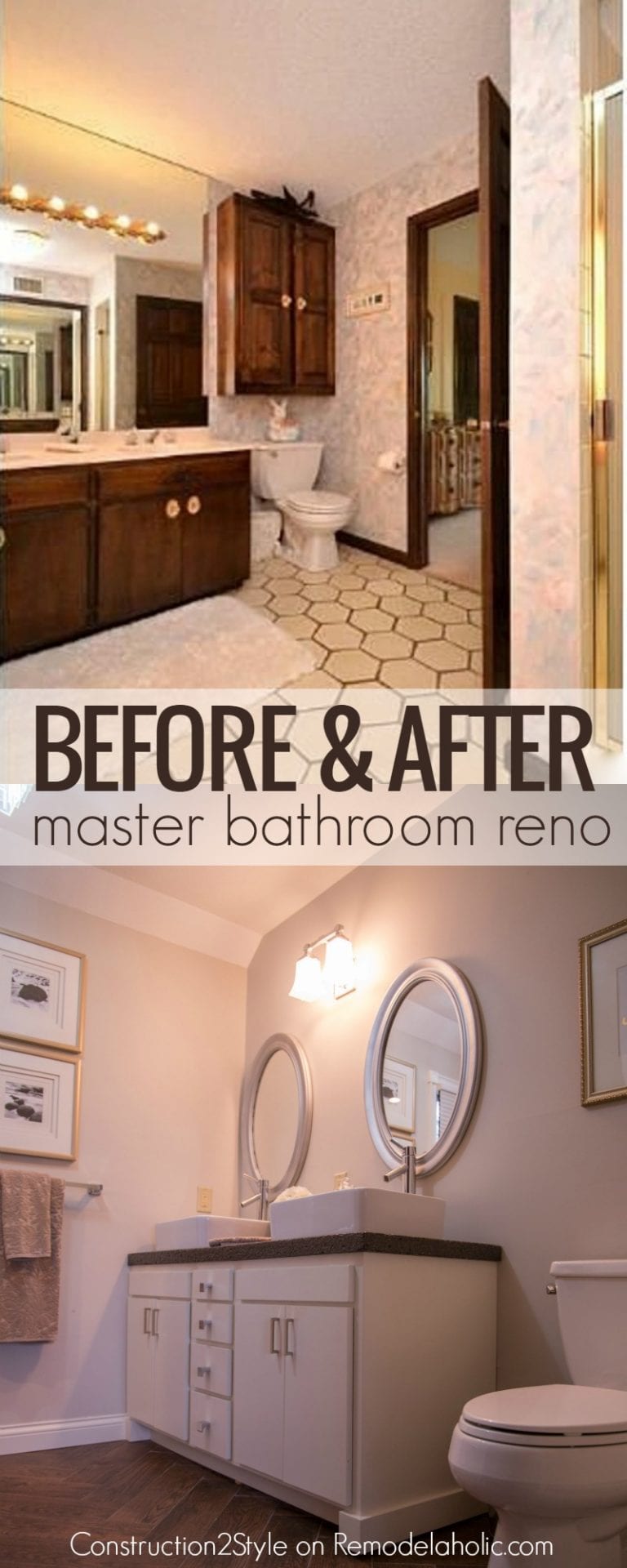 DIY Concrete Countertops in a Beautiful Master Bathroom Renovation