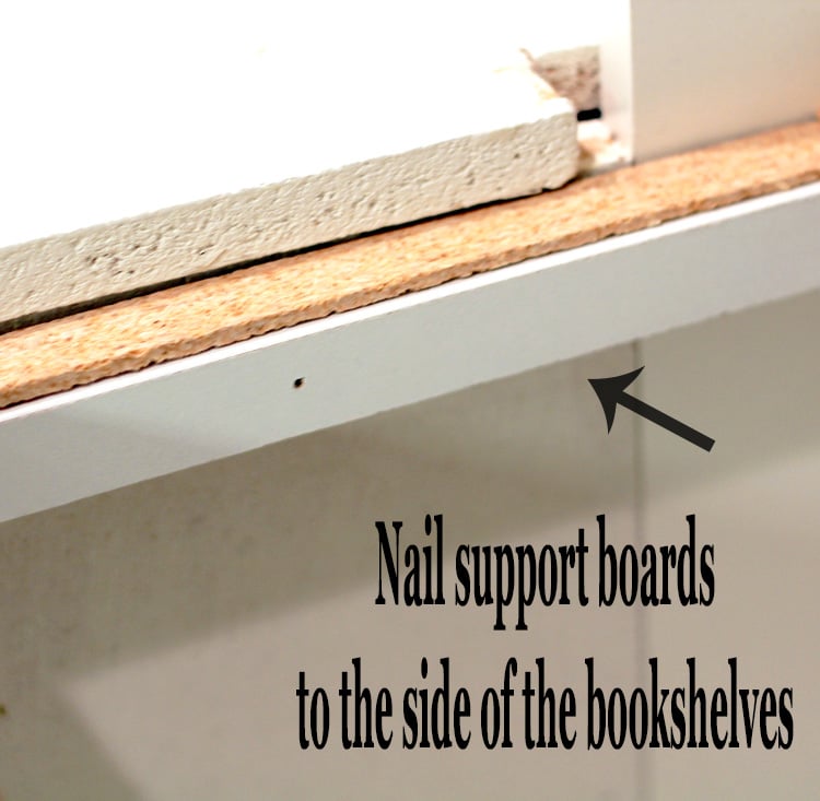 Nail Supports for Top of Bench featured on Remodelaholic.com