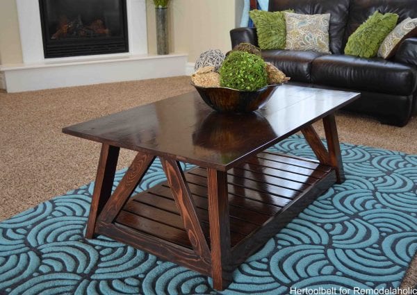 Slat coffee table- brown