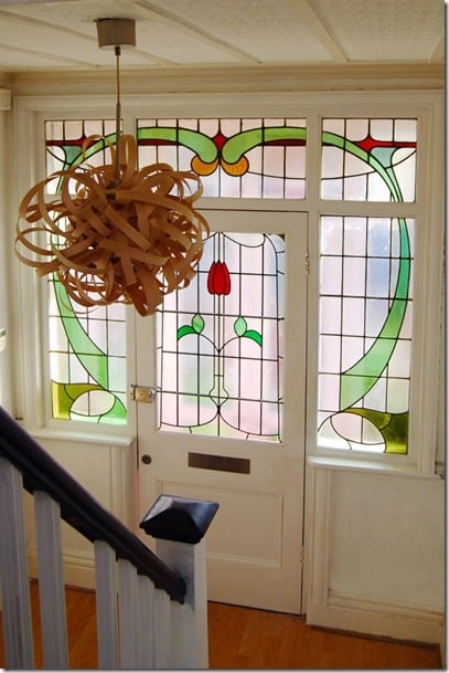 Stained Glass Entry, that's all I dream about... | 100+ Beautiful Mudrooms and Entryways at Remodelaholic.com