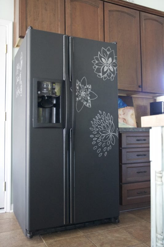 chalkboard fridge redo