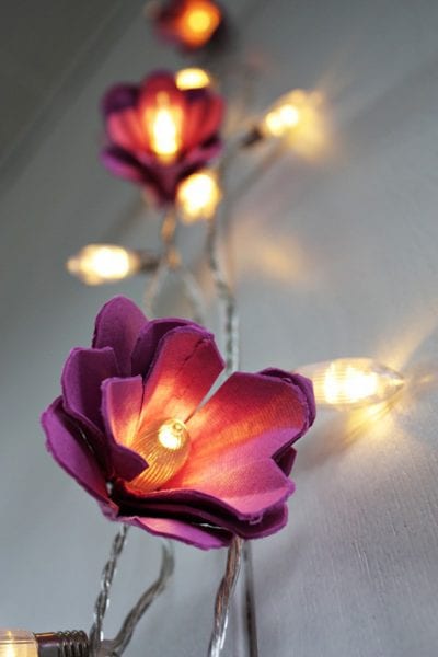 String lights are an inexpensive way to dress up so many areas in the home. Outdoor, indoor, dress them up and more. 36 Clever Ways to Use String Lights via Remodelaholic.com