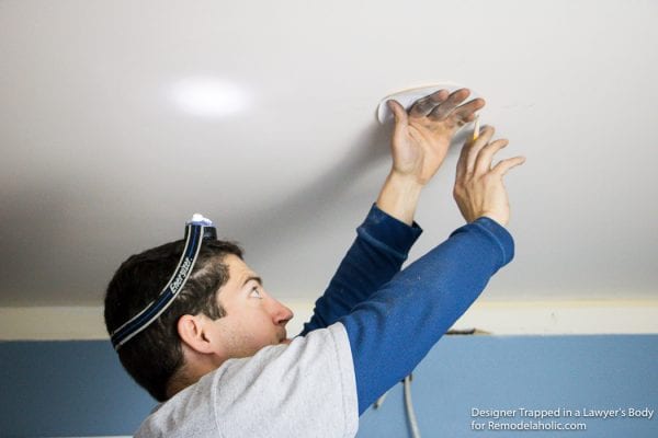 Remodelaholic How To Install Recessed Lights Without Attic Access How To Install Recessed Lights 4