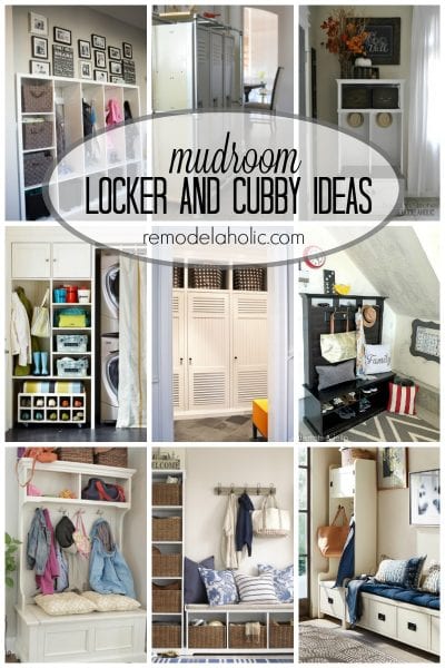mudroom locker and cubby ideas via remodelaholic.com