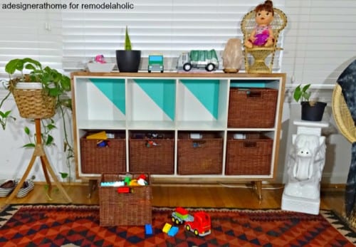 Easy IKEA Hack: Wood Wrapped Kallax Cube Shelf | Remodelaholic