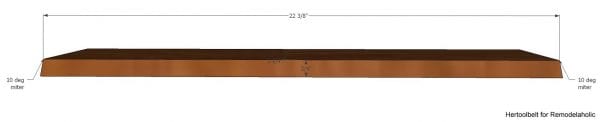 Inspired by a coffee table in a HGTV dream home. I love the trapezoid base and slats that make up this table. DIY slat coffee table with free plans.