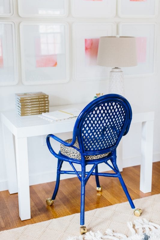 Cobalt Office Chair IKEA Hack Style Me Pretty