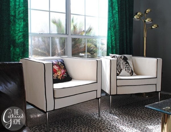 DIY Ikea hack cream and black club chairs24[3]