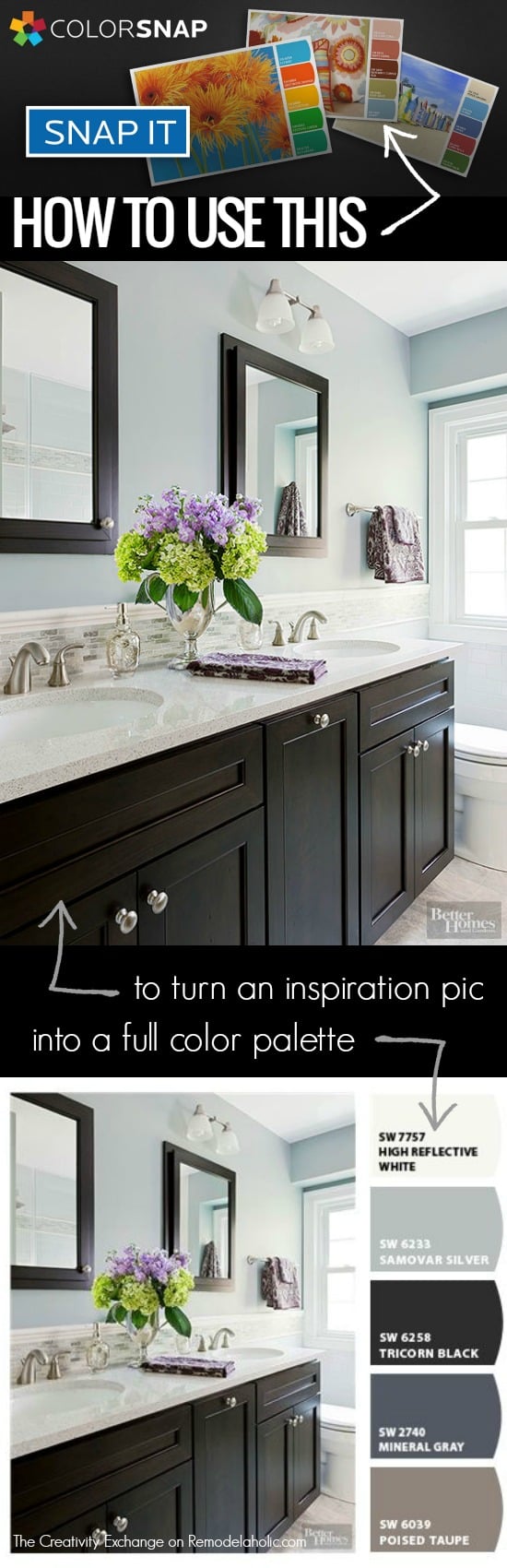 How to use this FREE online tool to create a color palette from an inspiration picture and use it to make decisions about your decor @Remodelaholic