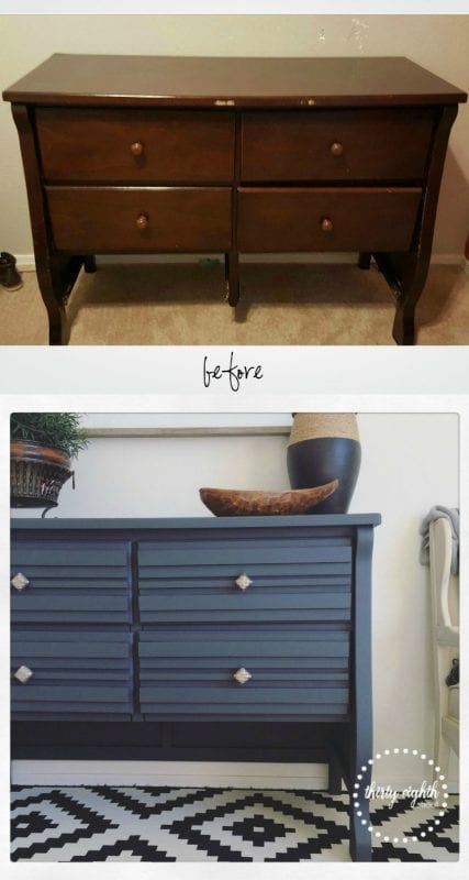 stacked wood drawer front dresser makeover Thirty Eighth Street