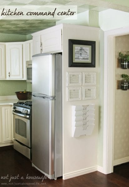 Kitchen command center family organization wall