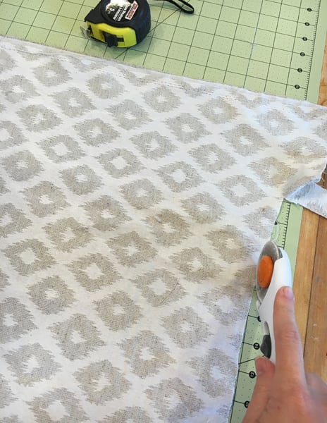 Cutting fabric for Ottoman