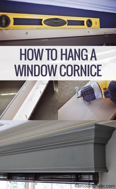 Remodelaholic How To Build And Hang A Window Cornice Remodelaholic How To Build And Hang A Window Cornice