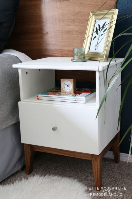 Gorgeous mid century Ikea Tarva hack by Petite Modern Life on Remodelaholc