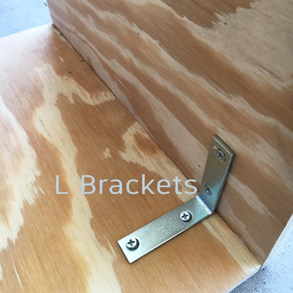 L Brackets for DIY Ottoman