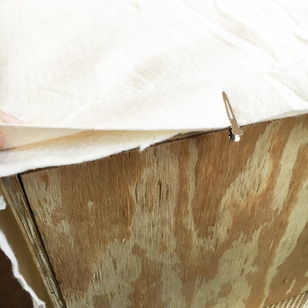 Sewing Batting for DIY ottoman