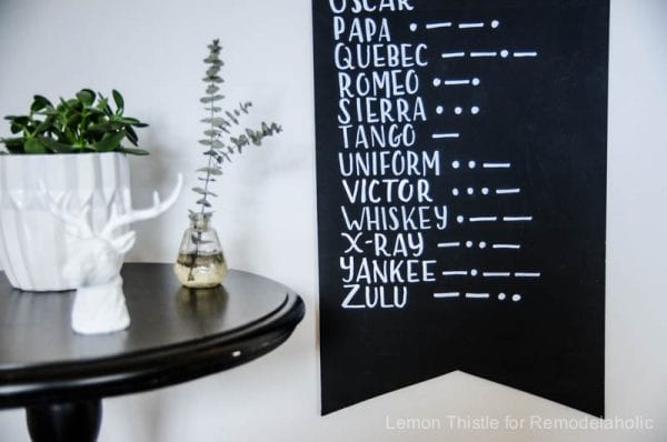 DIY Modern Alphabet and Morse Wall Pennant