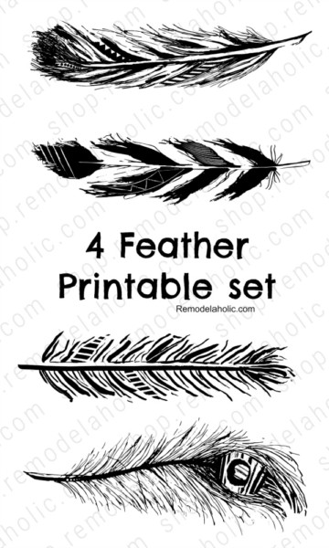 Feather Printables | How to Mount Printable Art and Make Your Own Frame ...