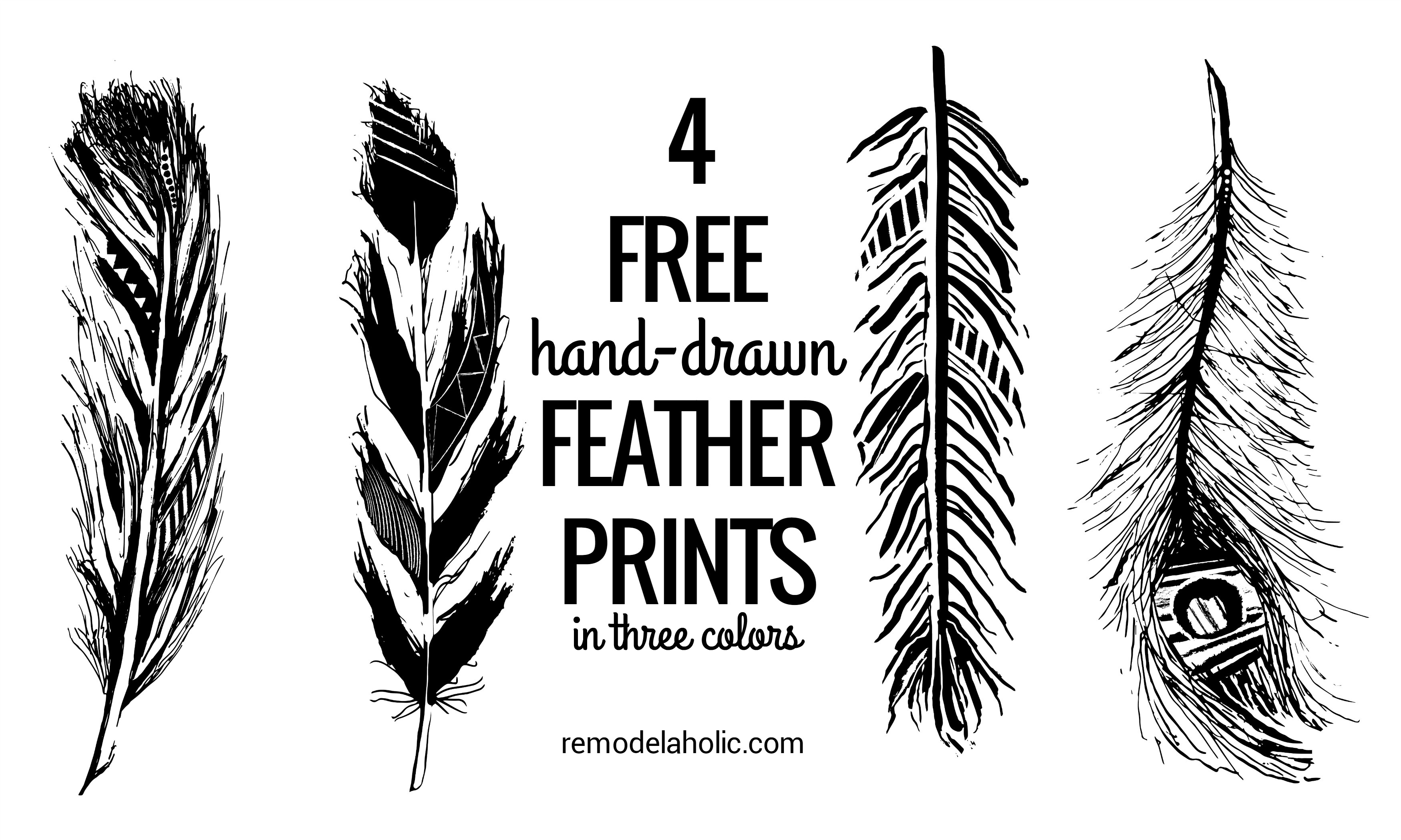 Remodelaholic Feather Printables How To Mount Printable Art And