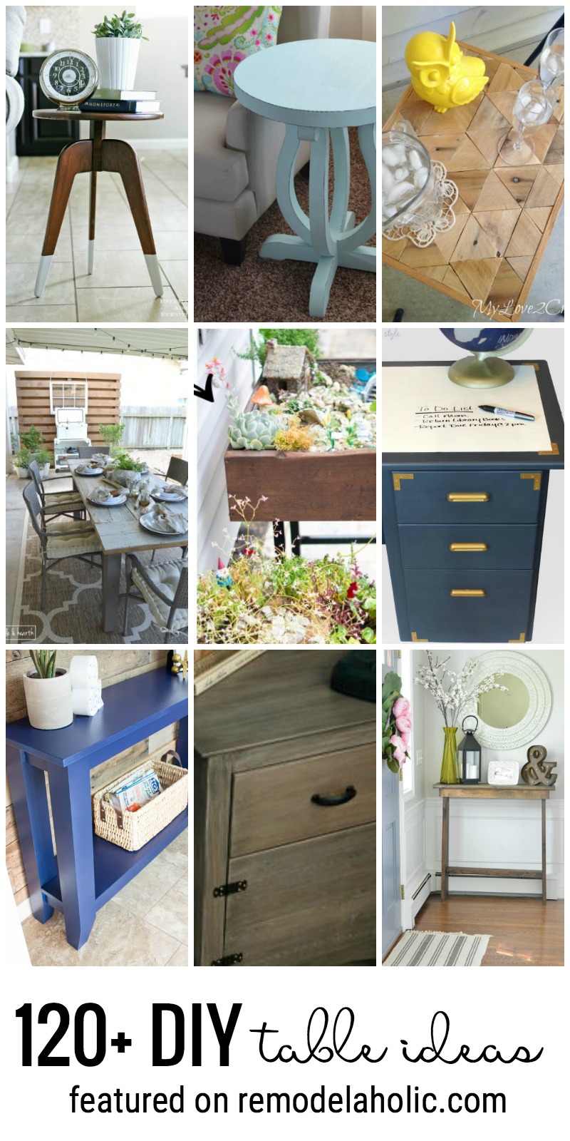 120+ DIY Table Ideas | Remodelaholic