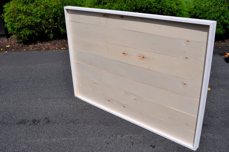 How to build a large DIY shiplap backdrop for photos and parties | Tutorial on Remodelaholic.com