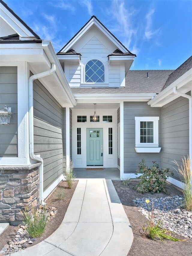 Exterior Color Is Amherst Gray Benjamin Moore And Door Color Is Wythe Blue Benjamin Moore.