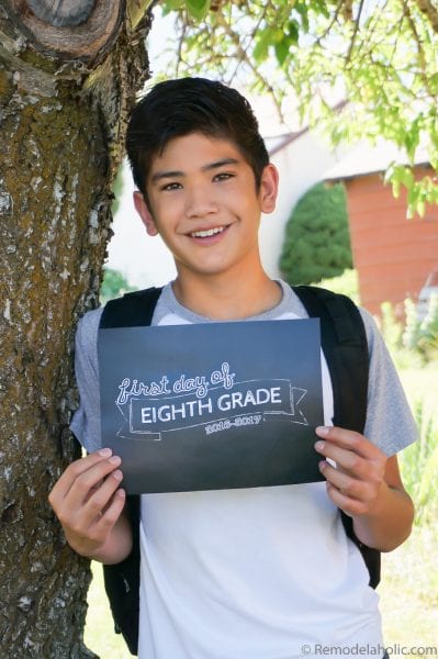 Printable Set: First Day of School Signs | Remodelaholic