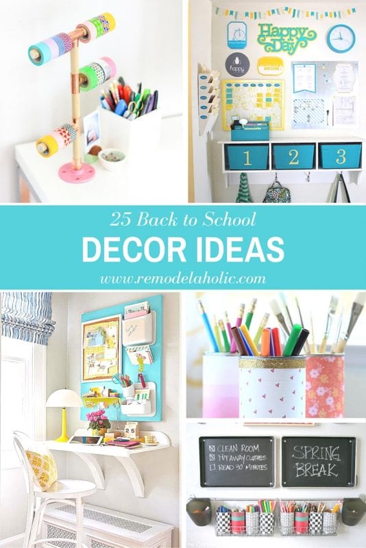 25 Back to School Decor Ideas to get a festive fun back to school look around your home featured on Remodelaholic.com #decor #backtoschool #decorating #fall