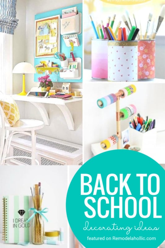 Lots Of Ideas To Star The School Year With A Touch Of Festive Decor! Back To School Decorating Ideas Featured On Remodelaholic.com #backtoschool #decorating #backtoschoolideas #fall 